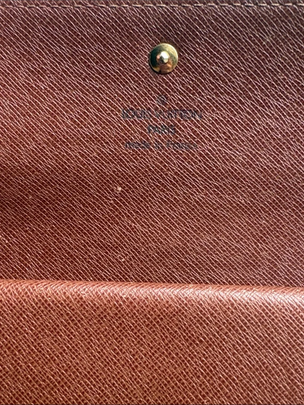 Louis Vuitton Sarah Monogram Canvas Continental Wallet in Brown & Gold